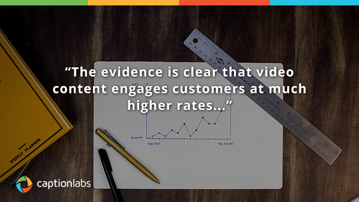 the evidence is clear that video content engages customers at much higher rates